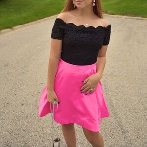Homecoming dress off the shoulder Pink Size 1